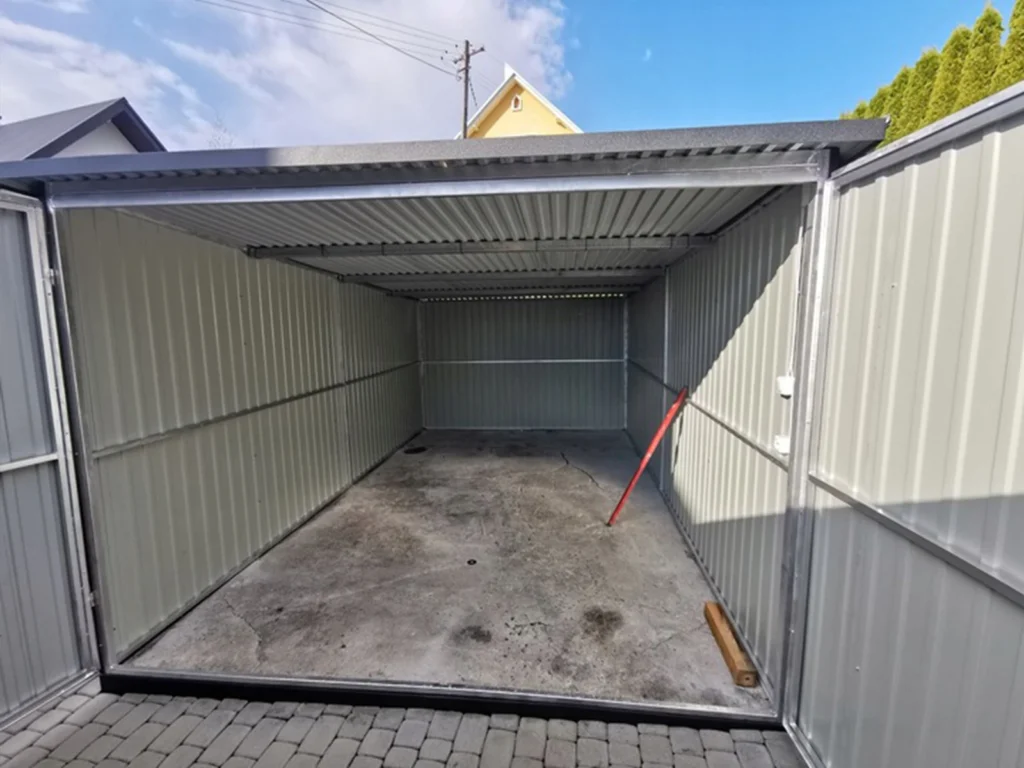 Garaże blaszane blaszak 3×5 Czarny 9005 profil3