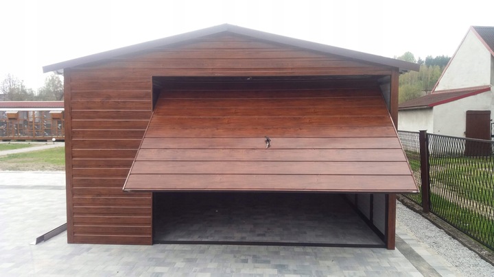 Garaze-blaszane-blaszak-4×6-orzech-zloty-dab-Marka-LiderStal