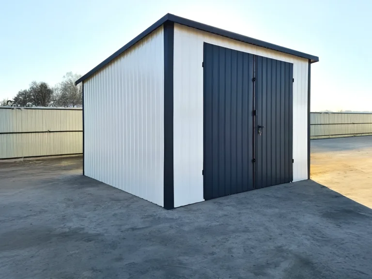 alt="blaszak garaże blaszane 3x3m blaszaki garaż blaszany"