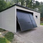 Garaz-Blaszany-6×6-automatem-grafit-bialy-premium-Dlugosc-6-m