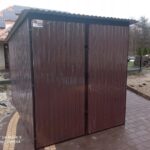 Garaze-blaszane-blaszak-2×3-brazowy-RAL8017-braz-Szerokosc-2-m