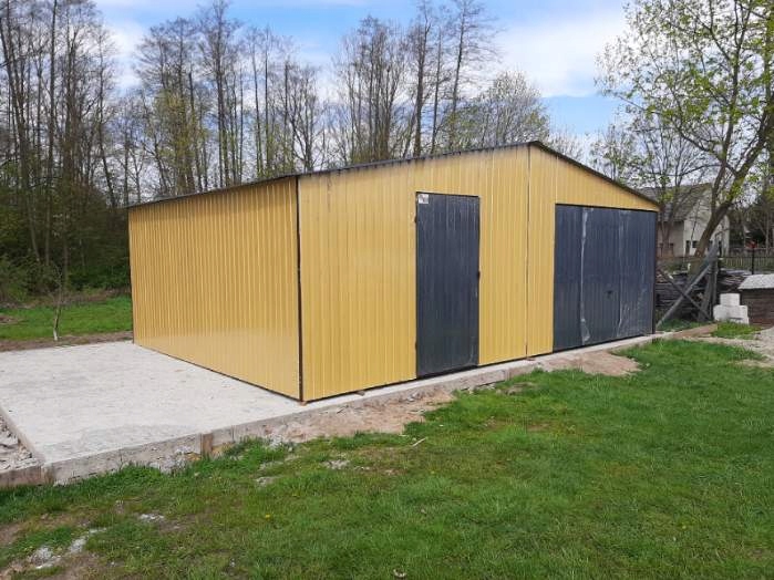 Garaze-blaszane-blaszak-garaz-6x5-brama-kolor-RAL-Marka-inna
