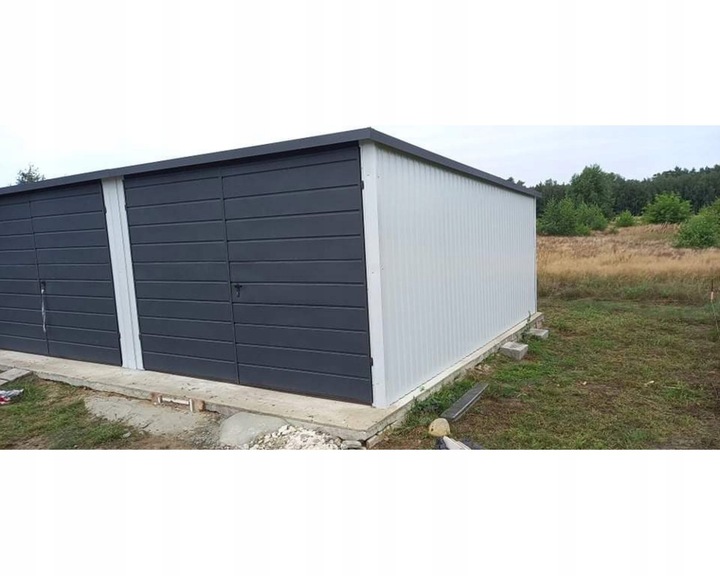 Garaze-blaszane-blaszak-garaz-7x5-bialy-grafit-Szerokosc-7-m