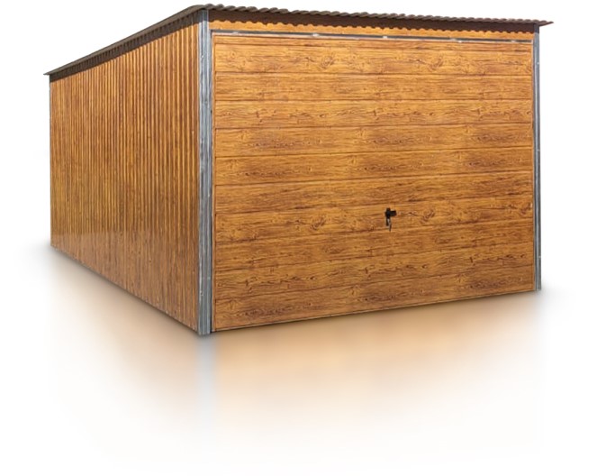 Garaze blaszane blaszak 4x6 orzech zloty dab 1kadr